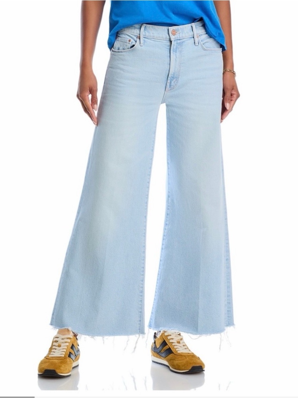 Mother The Twister Ankle Fray Wide Leg Jeans‎